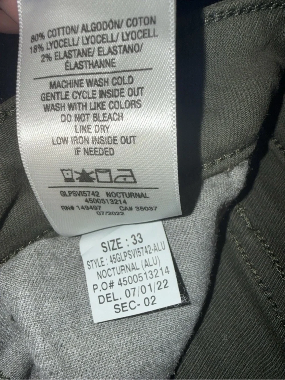 Joe's Jeans High Rise Bootcut, Nocturnal Olive Forest Green Womens Size 33